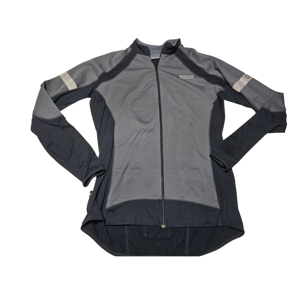 Kathmandu Women's Cycling Jacket Gray‎ Black Reflective Accents